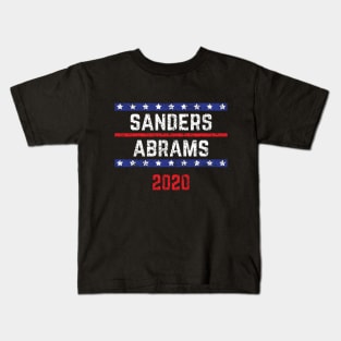 Bernie Sanders 2020 and Stacy Abrams on the One Ticket Vintage Distressed Kids T-Shirt